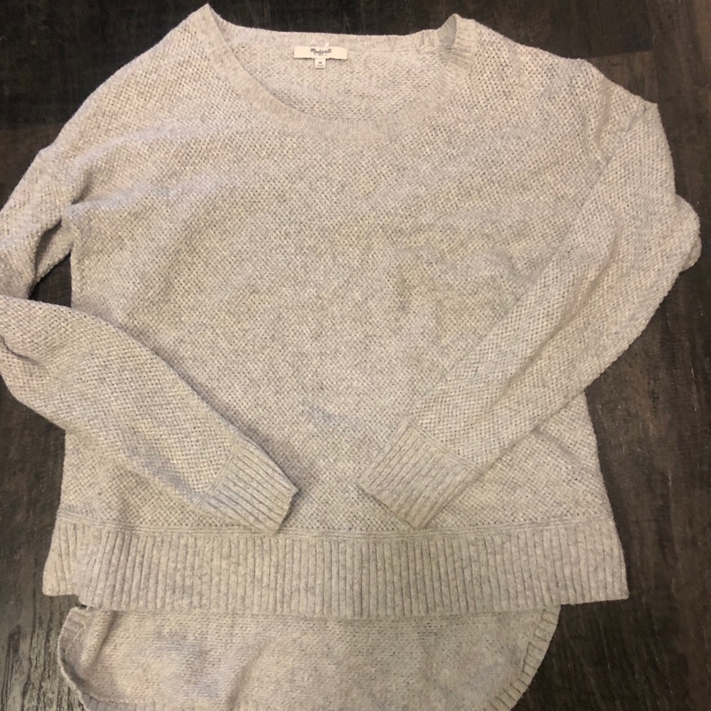 Knit sweater light heather gray